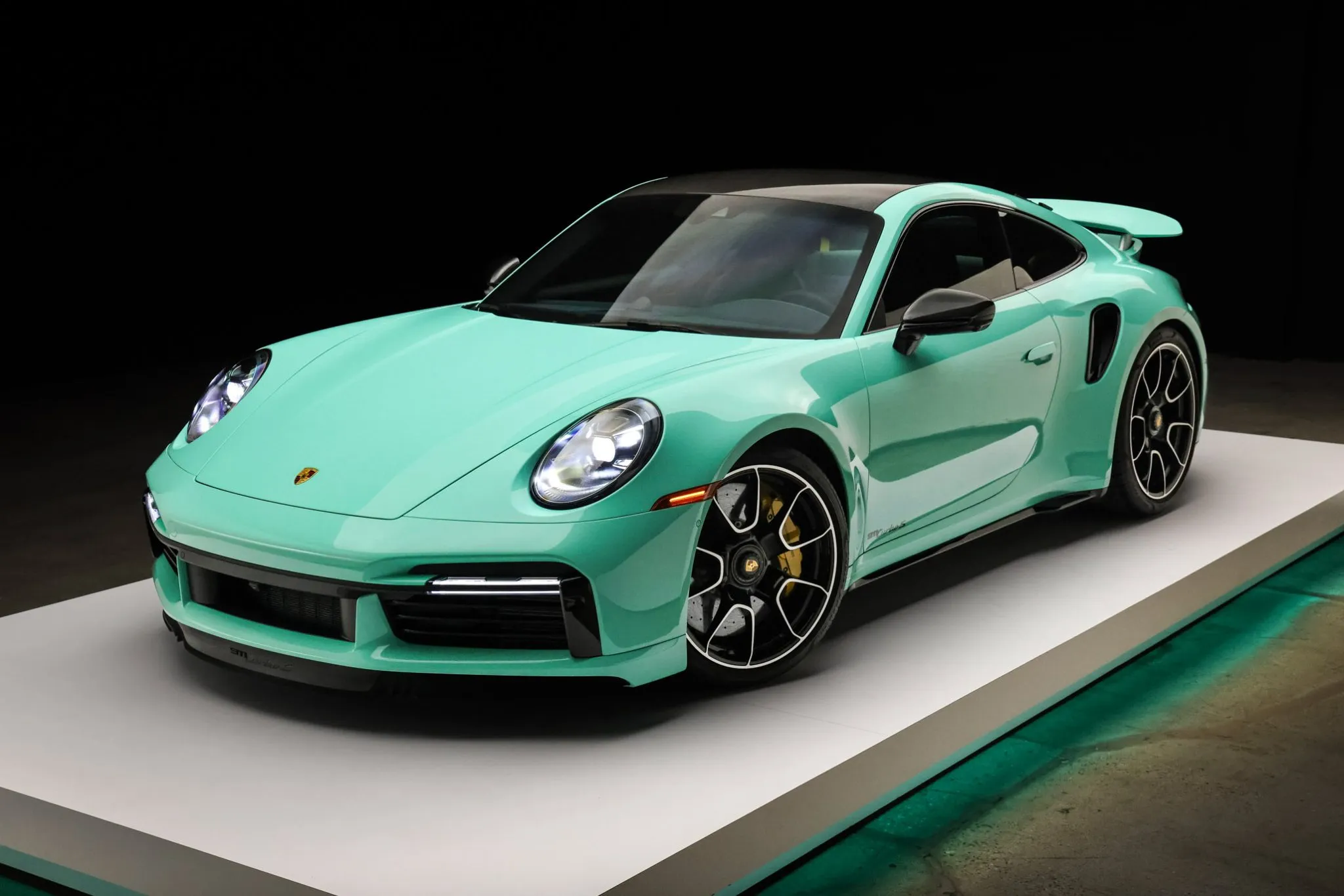 Mint Green 2022 Porsche 911 Turbo S Coupe